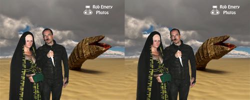 Paul and Bene Gesserit mother on Dune